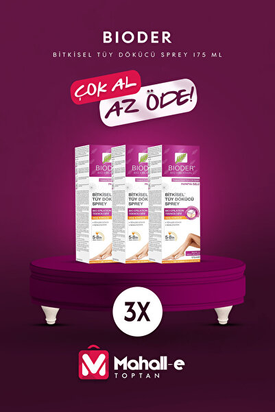 Bioder Bitkisel Tüy Dökücü Sprey 175 ml 3'lü