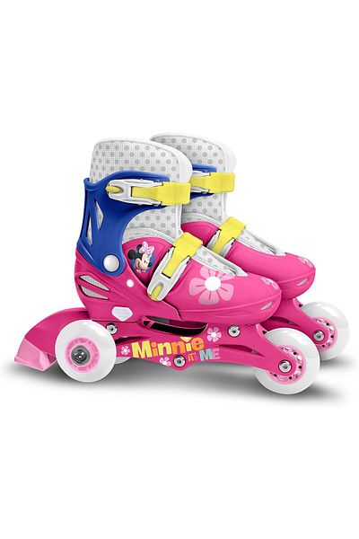 Minnie Mouse 2 in 1 adjustable roller skates for children, multicolor, size 27-30, Minnie Mouse