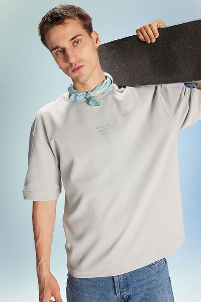 DeFacto Heavy Fabric - Crew Neck Printed Short Sleeve T-Shirt B9675ax23wn