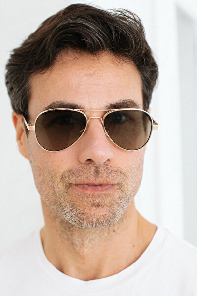 Bilge Karga Ethan Gold Green Gradient Men's Sunglasses