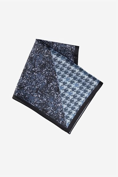 ALTINYILDIZ CLASSICS Men's Grey-Black Patterned Handkerchief