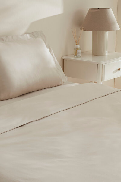 Karaca Home 100% Cotton Jemma 120 Wire Duvet Cover Set Beige for Two