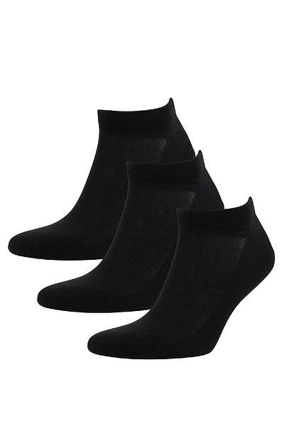 DeFacto 3-teilige Baumwoll-Booties-Socken für Herren V6912azns
