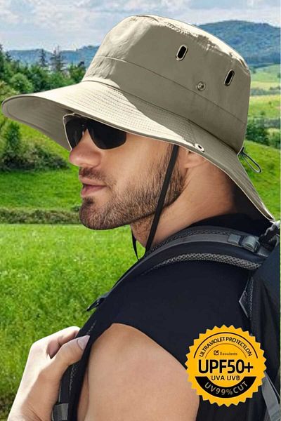 Uniquetrenders Unisex Πτυσσόμενο καπέλο Safari Outdoor Boonie με πλατύ γείσο με προστασία από υπεριώδη ακτινοβολία
