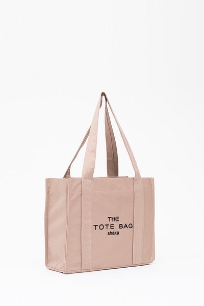 SHAKA Mink U45 Snap Closure The Tote Bag Embroidered Canvas Fabric Daily Women's Shoulder Bag 25x3