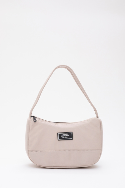 SHAKA Крем U11 платно, едно отделение с цип, чанта тип багет, ръчна, раменна и чанта за ръка