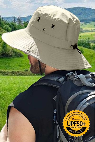 Uniquetrenders Unisex Πτυσσόμενο καπέλο Safari Outdoor Boonie με πλατύ γείσο με προστασία από υπεριώδη ακτινοβολία