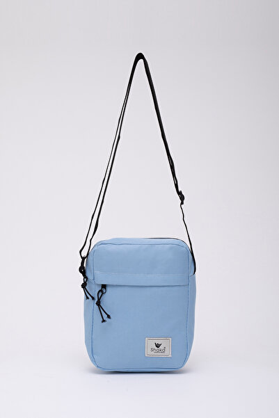 SHAKA Синя сумка U12 İmperteks з тканини, на блискавці, з 2 відділеннями, регульованими ременями, сумка через плече та на ручку