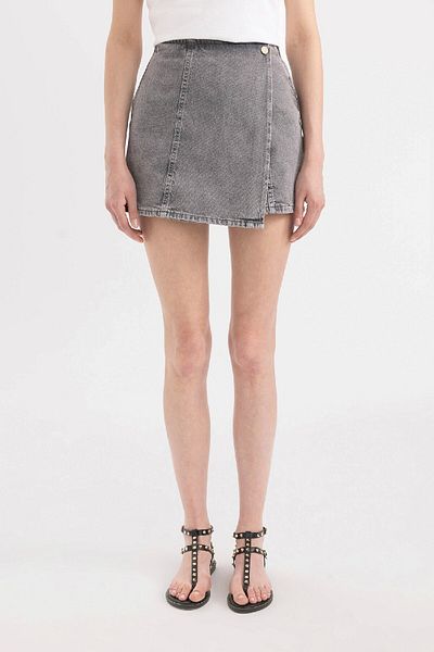 DeFacto Fustă mini Jean cu Talie Inalta - C0695AX24SM