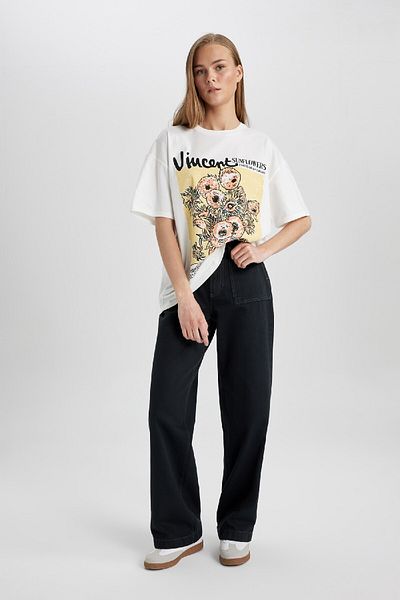 DeFacto Wide Wide Leg - Straight Pocket Basic Gabardine Pants C1735Ax24Sp