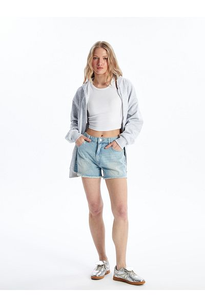 LC Waikiki Pantaloni scurti de jeans pentru femei Standard Fit