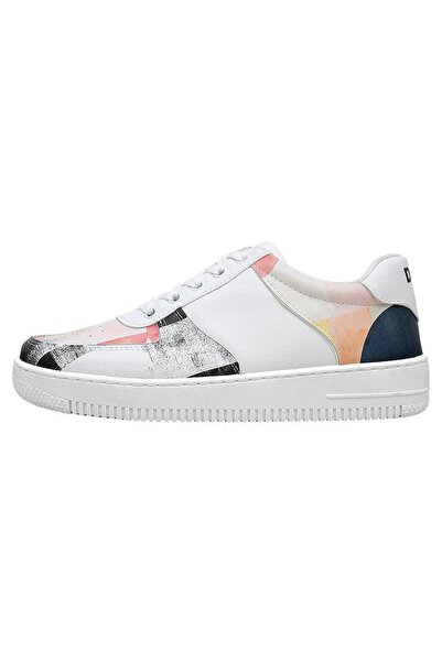 Dogo Women's Vegan Leather Sneakers - Geometricshapes Design