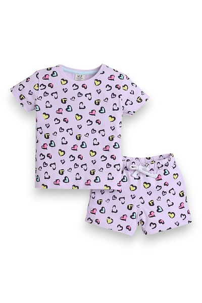 Victor and Jane - All-Over Printed T-shirt and Shorts Pyjama Set