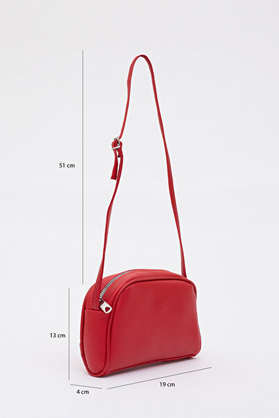 SHAKA Red Shk25 Mini Urban Cross Strap Single Compartment Faux Leather Handle and Shoulder Bag