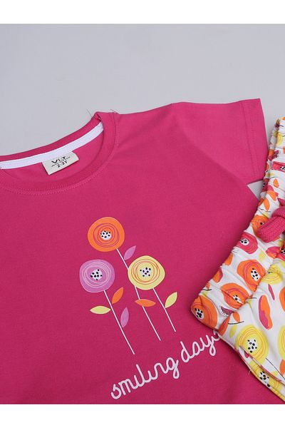 Victor and Jane - Printed T-shirt and Shorts Pyjama Set