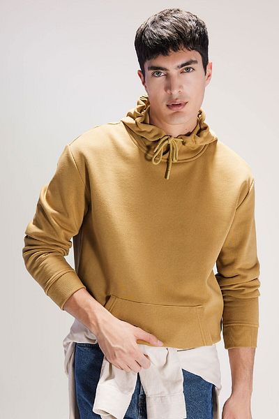 DeFacto Soft Feather Basic Sweatshirt with Hood - Kangaroo Pocket, Regular Fit X8283Az23Au