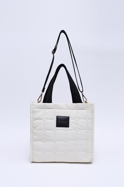 SHAKA Cream Shk168 Crinkle Fabric, Double Strap, Special Inner Pocket, Leathe...