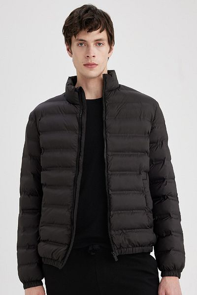 DeFacto Slim Fit εποχιακό παλτό Slim fit Stand γιακά με τσέπη με φερμουάρ B9782ax24sp