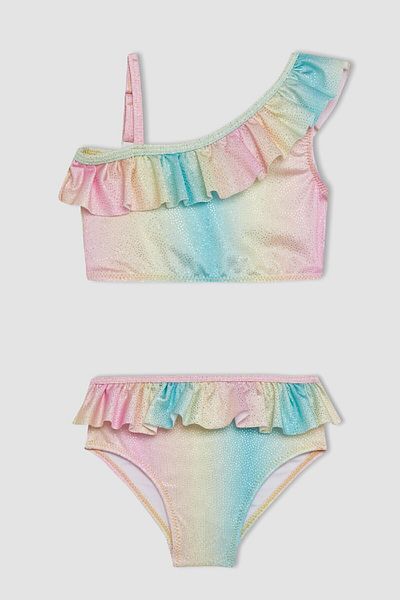 DeFacto Buntes Rüschen-Bikini-Set für Babymädchen - C0798A524SM