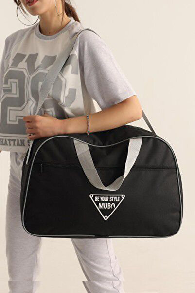 SHAKA Черен водоустойчив куфар за пътуване с 2 отделения с цип и двойна презр...