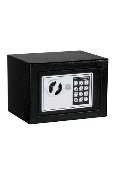 Generic خزنة إلكترونية رقمية 17EB، أسود/فضي، 22.7×17.8×17.8 سم