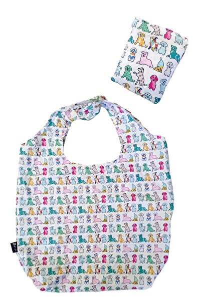 Bakras Cesur Patiler Patentli Köpek Desenli Çok Amaçlı Katlanan Alışveriş Çan...