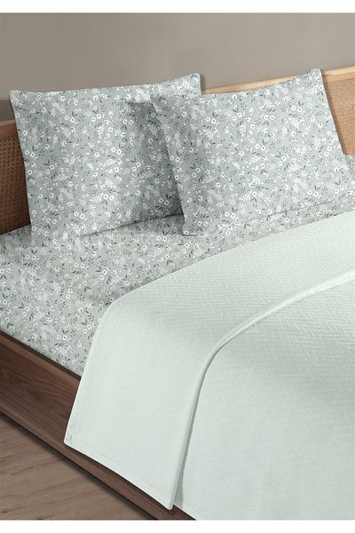 Evim Set piqué unic 100% bumbac Doria Blue 160 X 230cm