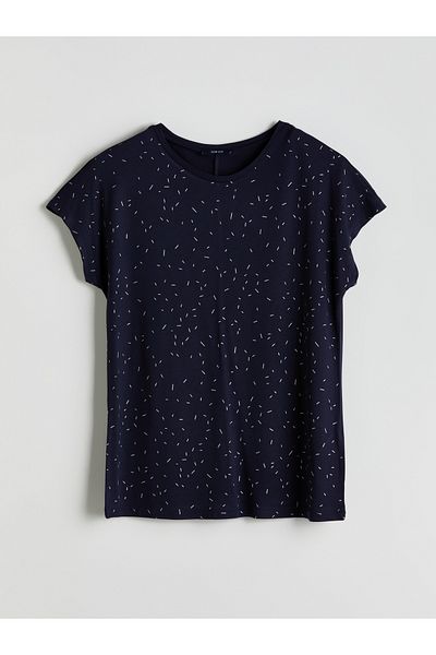 LC Waikiki Γυναικείο T-Shirt με μοτίβο με λαιμόκοψη