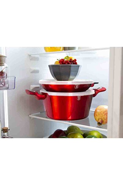 Berlinger Haus Sada nádobí s odnímatelnou rukojetí a mramorovým povrchem 6 ks Burgundy Metallic Line