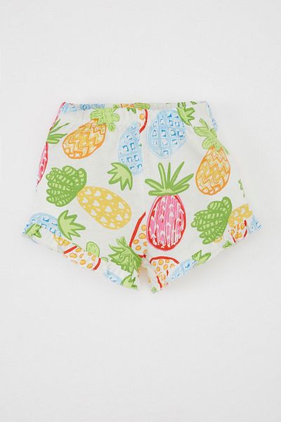 DeFacto Baby Girl 2 Piece Set Patterned Short Sleeve T-Shirt Shorts Z8976A224Sm