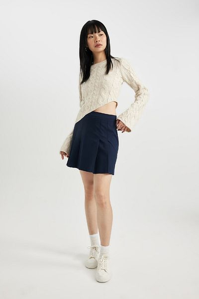 DeFacto Slim Fit Slim Fit Crew Neck Knitwear Sweater C1519Ax23Wn