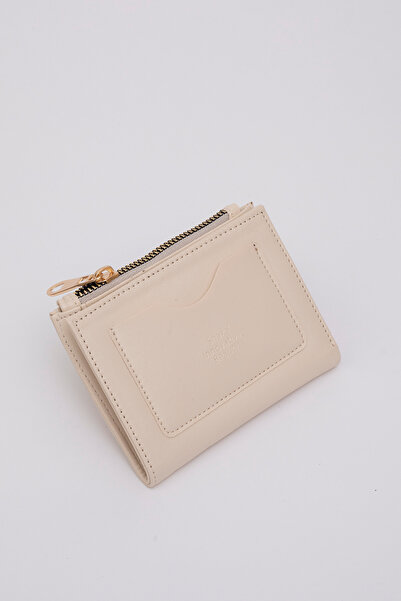 SHAKA Krem SHK70 Suni Deri Ön Cepli Bozuk Ve Kağıt Para Bölmeli Kartlıklı Çıt...