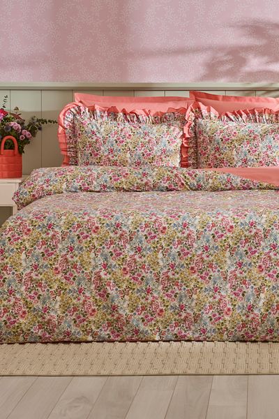 Karaca Home Set cuvertură dublă Alice 100% bumbac Somon