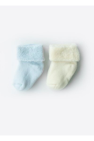 kitikate Organic Basic 2-Pack Towel Socks-Solid