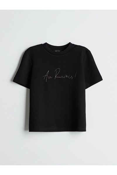 LC Waikiki Crew Neck Embroidered Women's T-Shirt