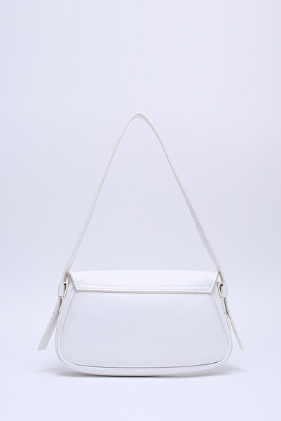 SHAKA Λευκή τσάντα χεριών, μπράτσων και ώμου με επένδυση από συνθετικό δέρμα Shk150 με ρυθμιζόμενο λουράκι