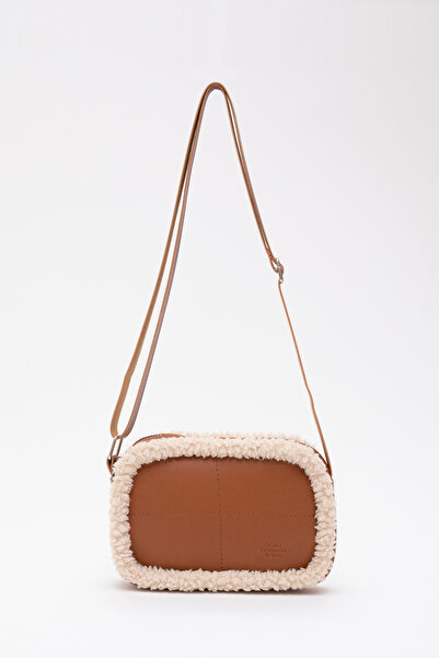 SHAKA Tan/Cream Plush Shk62 Single Compartment Faux Leather Adjustable Strap ...