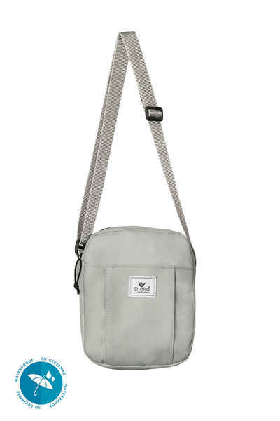 SHAKA Gray U9 2 Compartment Adjustable Cross Strap Waterproof Imperteks Fabric Women's Shoulder Bag U:22 E:1