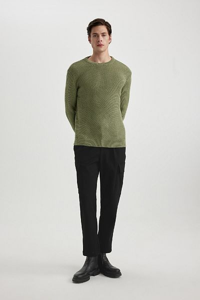 DeFacto Standard Fit Regular Cut Crew Neck Knitwear Sweater C0048Ax24Au