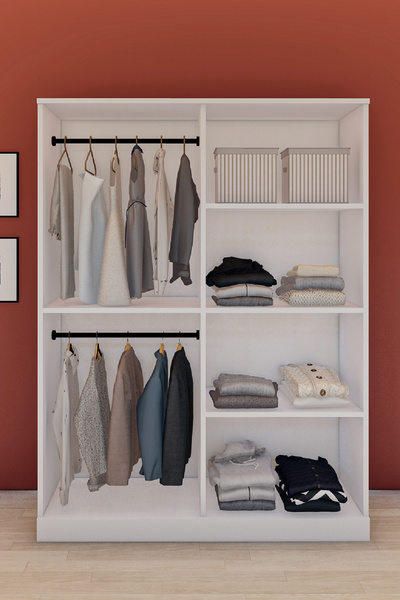 Metalia 4 Kapılı Beyaz Gardrop Dolap Gm 050