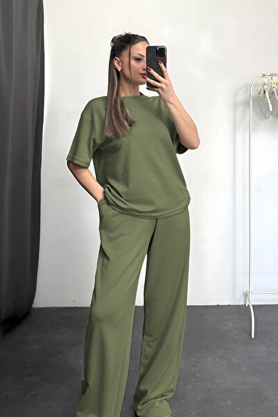 BayBayan Γυναικείο άνετο εύκαμπτο καθημερινό σετ πιτζάμες από βαμβακερό χτενι...