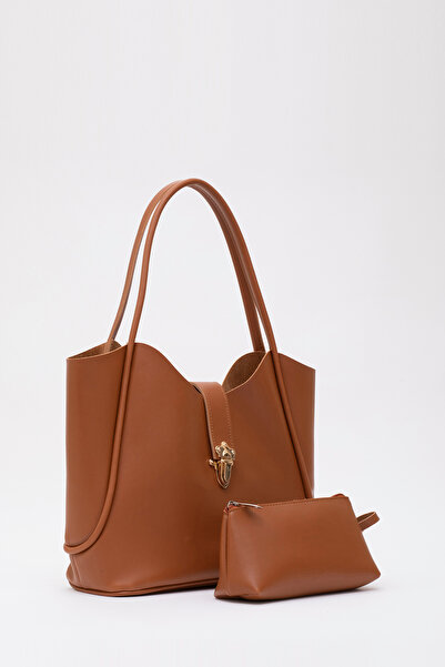 SHAKA Taba Shk126 Τσάντα χειρός, μπράτσου και ώμου με λεπτομέρεια από συνθετι...