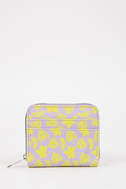 DeFacto Women's Leaf Patterned Faux Leather Wallet C0887Axns
