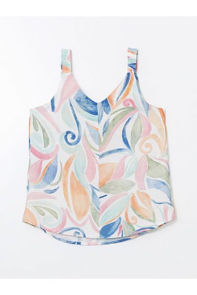 LC Waikiki V-Neck Patterned Women's Blouse