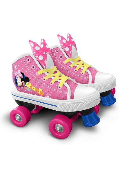 Minnie Mouse Roller skates, multicolor, lace-up closure, textile material, size 29, Minnie Mouse