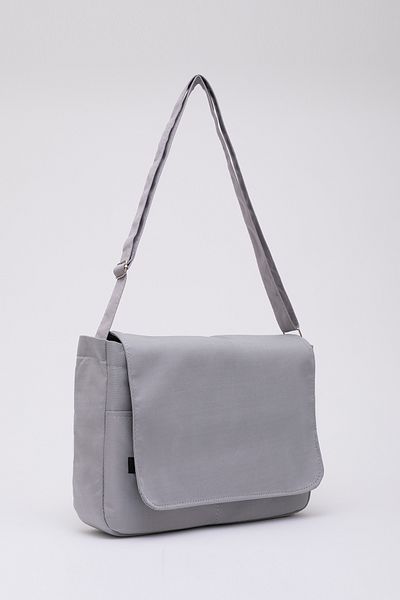 SHAKA Gray SHK73 Plain Postman Model 3 Compartment Strap Daily Unisex Arm and Shoulder Bag U:28 E:35 W:7
