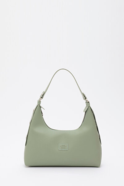 SHAKA Mint Green Shk82 Baguette Model Single Compartment Women's Faux Leather Arm and Shoulder Bag U:17 E:36 W:7