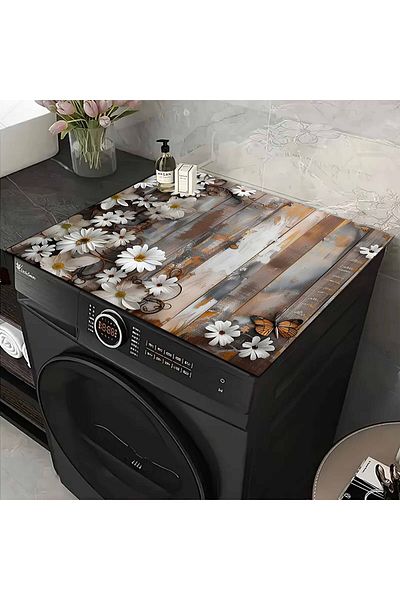 Else Dekor Dryer Washing Machine Cover - Liquid Proof, Non-Slip and Washable