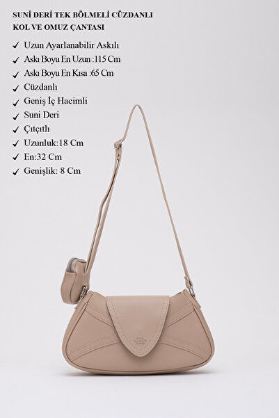 SHAKA Mink Shk96 Faux Leather Single Compartment Wallet Hand and Shoulder Bag