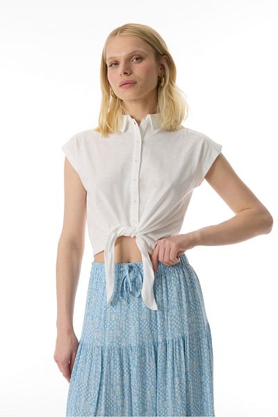 Mudo Tie Crop Bluz
